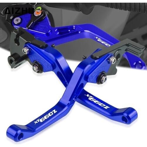 Motorcycle Brake Clutch Levers FOR YAMAHA XT 660 Z XT660Z TENERE 2008-2016 2015 2014 Short Handbrake Adjustable XT 660Z LOGO