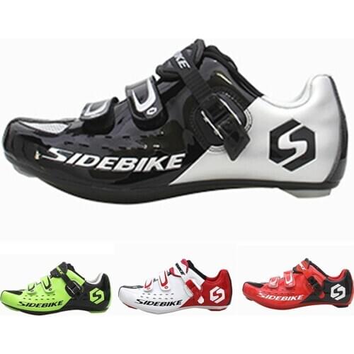 SIDEBIKE SD001 Mountain Bike Self-lock Shoes Cycling MTB Bicycle Pedal set Professional Female Color Contrast White Red Green