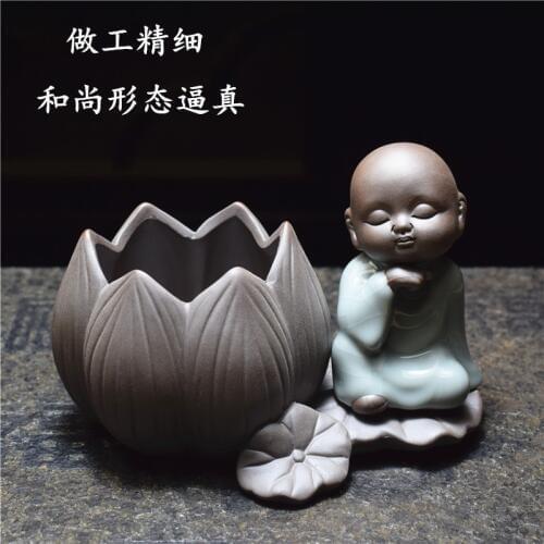 Green radish vessel hydroponics plant container small monk creative vase bronze clover personality poreless pot indoor Hydroponi