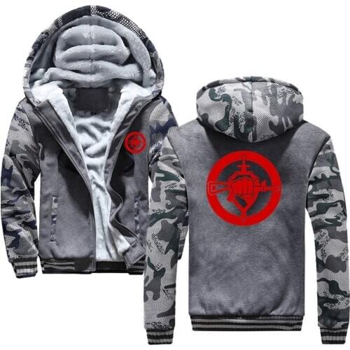 High Quality Thick Hoodie Print Anime Fashion Streetwear Special Forces Printing Hip hop sweatshirt Hoodies Men