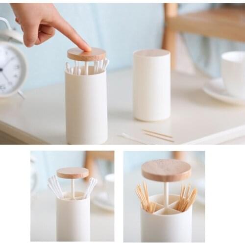 Cotton Bud Swabs Toothpick Holder Dispenser Case Q-tips Holder Storage Box Storage Jewelry Case