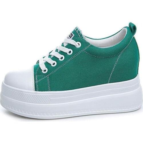 Krasovki Genuine Height Increased Super High Heel Platform Casual Sports Women Casual Shoes Wedge Heel Increased Heel Sneakers