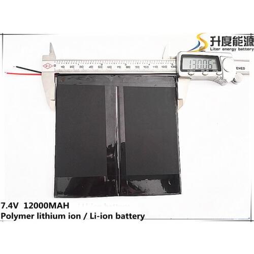 1pcs [SD] 7.4V,12000mAH,[37125130] Polymer lithium ion / Li-ion battery for TOY,POWER BANK,GPS,mp3,mp4,cell phone,speaker