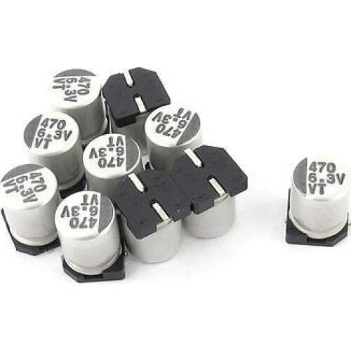 10pcs 470uF 6.3V SMD Aluminum Electrolytic Capacitors 6mm x 8mm