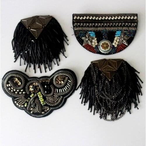 2pcs New fringed epaulettes clothing accessories brooch suits show fashion outerwear shoulder flower bag accessories decoration