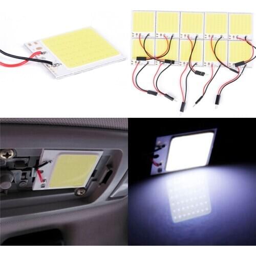 48 SMD COB LED 4W 12V Light Car Interior Panel Lights Lamp Bulb+Parts 3.5 X 4cm