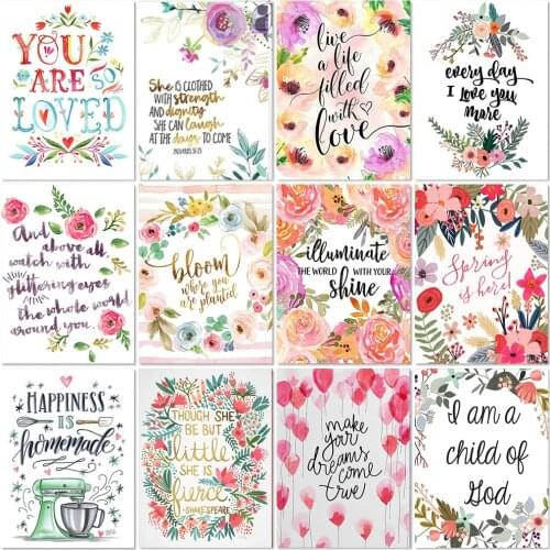 5D Diy Colorful Diamond Painting Greeting Card Love Text Kit Diamond Embroidery Mosaic Rhinestones Cross Stitch Home Decor Gift