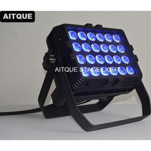 8pcs Building wash lights led stage lighting wall washer 24x18w rgbwa uv 6in1 portable led wall washer lights