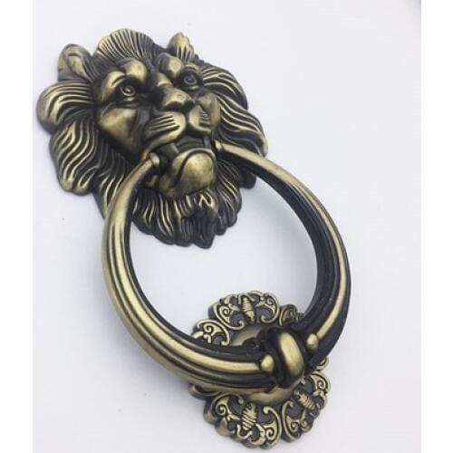 20cm *11.5cm large antique lion door kicker lionhead porter lions Home Decoration murphy bed