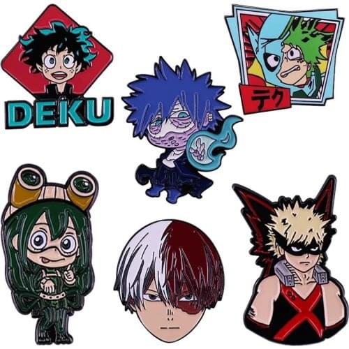 Anime My Hero Academia Deku Hard Enamel Pin Cartoon Boy Badge Brooch Japanese Teenager Manga Inspiration Pins Backpack Jewelry