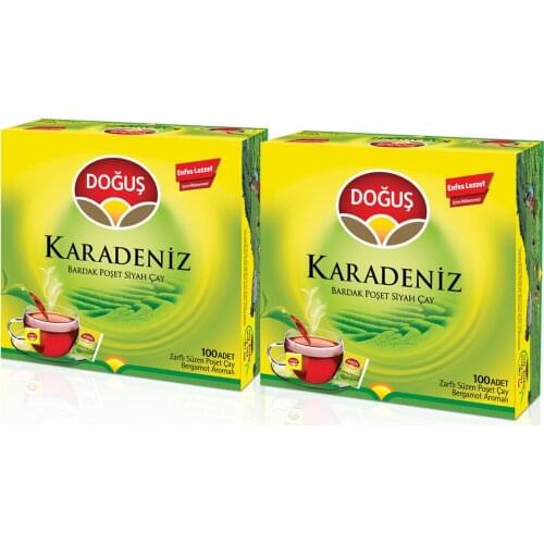 PERFECT WITH ITS WONDERFUL DRINK Dogus Black Sea Bergamot Flavored Cup Tea Bags 100 pcs 2 gr x 2 pcs FREE SHİPPİNG