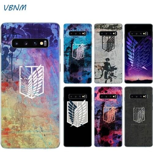 Anime attack on Titan Logo Case For Samsung Galaxy S20+ S20 S10 S9 S8 Plus S10E S6 S7 Edge Note 20 Ultra 8 9 10 Pro Cover