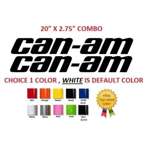 For 2Pcs 20" CAN-AM TEAM OUTLANDER MAVE LOGO BRP STICKER DECAL EMBLEM (KIT)