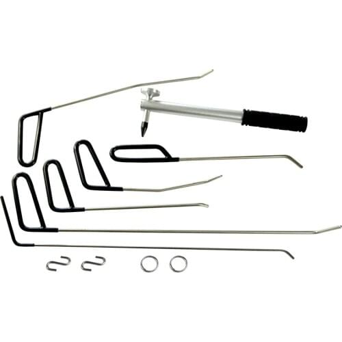PDR Rods Hook Tools Paintless Dent Repair Car Dent Removal Tool Kit Hail Hammer