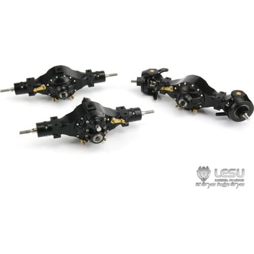 LESU Metal 6X6 Differential Lock Front Rear Axles for 1/14 RC TAMIYA Tractor Truck Dumper DIY Model Car Scania Benz MAN
