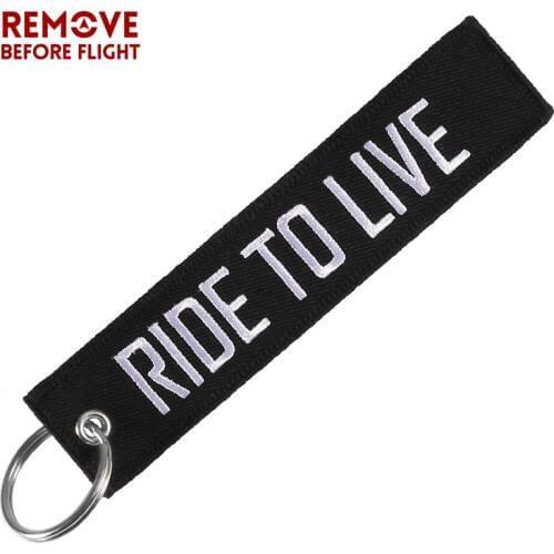 Fashion Car Keychain Black Key Holder for Cars and Motorcycles Key Fobs Remove Before Flight Ride to Live Keychains Jewelry
