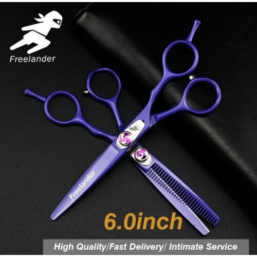 6 inch Professional hair Barber scissors set straight scissors and curved pieces hair care & styling