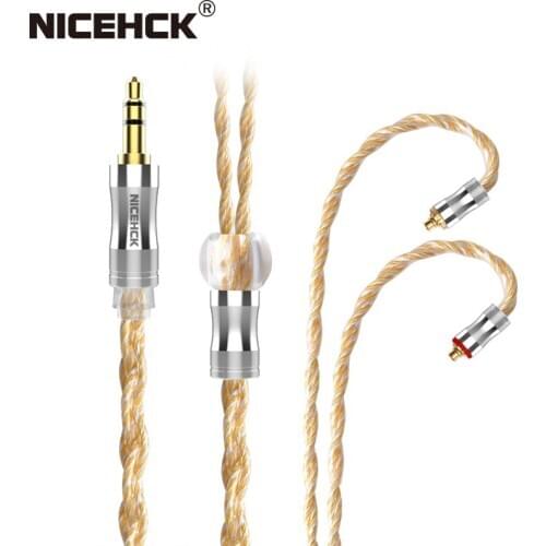 NiceHCK GoldenFall 4 Core Litz Silver Plated Furukawa Copper Cable 3.5/2.5/4.4mm MMCX/0.78mm 2Pin For TANCHJIM KXXS Kanas MK3