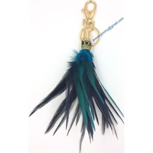 New Car Key Chains Lanyards Key Ring Key Finders Feather Keychains Feather Tassel Pendant Bag Rings keyChain
