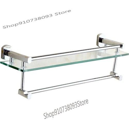 All Copper Bar Dresser Bathroom Towel Rack Bathroom Tempered Glass Shelf Toilet Shelf