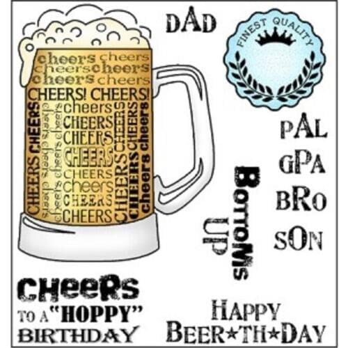 AZSG Cheers for holiday party style Clear Stamps/seals For DIY Scrapbooking/Card Making/Album Decorative Silicon Stamp Crafts