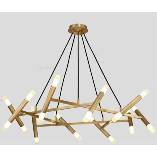 Light luxury chandelier living room model bedroom branch molecular lamp modern minimalist art lamp