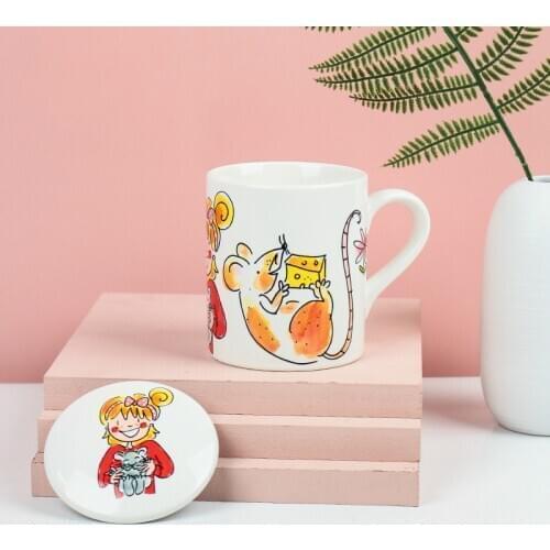 Handmade and Hand-Painted Mouse Year Limited Gift Twelve Zodiac Gifts Ceramic Mug for Boyfriend Coffee Cup Drinking Cup cup set