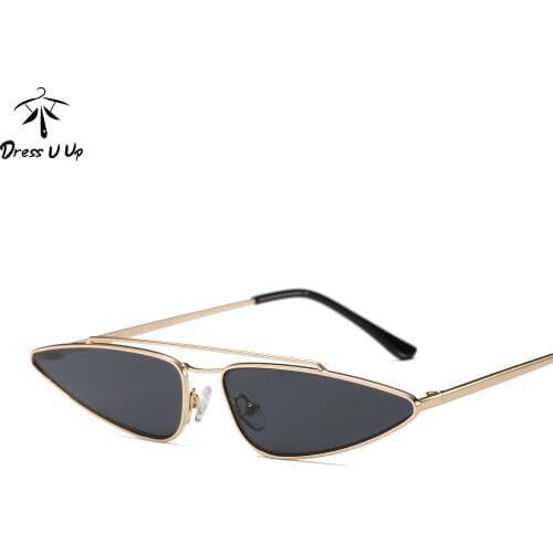 DRESSUUP Fashion Small Drop shape Sunglasses Women Brand Designer Cat Eye Vintage Men Sun Glasses Oculos De Sol Feminino UV400