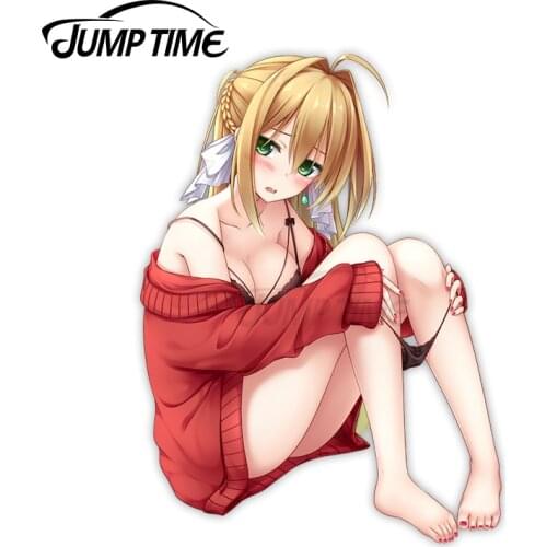 Jump Time 13 x 12.2cm For Fate Grand Order Nero Claudius Car Stickers and Decals Vinyl Car Wrap Auto Motorcycle Bumper Car Decor