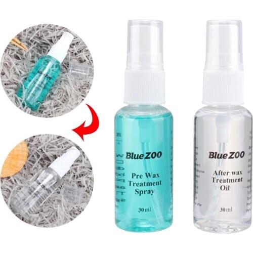 2 Bottle Pre & After Waxing Treatment Spray Liquid Hair Removal Tool Set Waxing Sprayer Kit Smooth Body