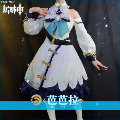 Anime! Genshin Impact Barbara Princess Dress Game Suit Elegant Uniform Cosplay Costume Halloween Party Outfit For Women 2020 NEW