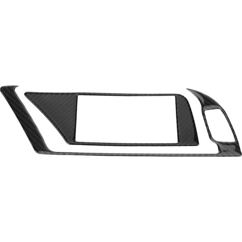Carbon Fiber Car Interior GPS Navigator Panel Frame Cover Trim For Audi B8 A4 A5 S4 S5