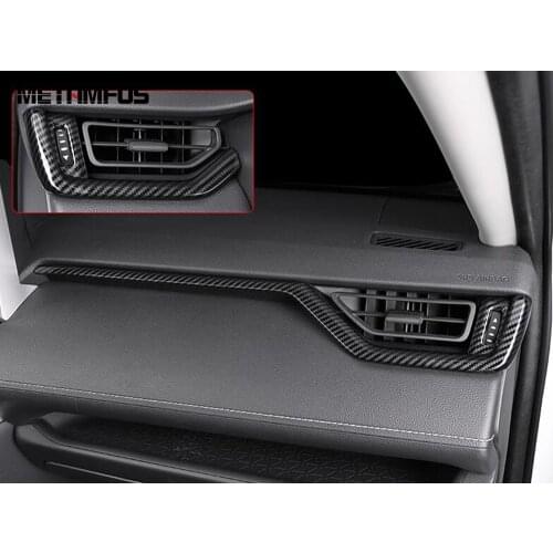 For Toyota Rav4 Rav 4 2019 2020 2021 Front Center Control Dashboard Cover Trim Sticker Strip Carbon Fiber Inner Car Accessories
