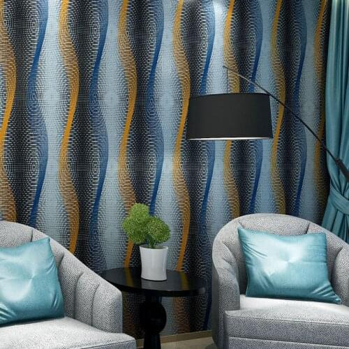 Beibehang Modern Abstract Wavy Stripes KTV Deep Embossed Wallpaper Dining Room Bedroom Living Room Tv Background new Wall paper