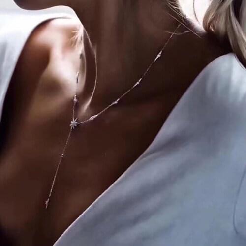 YPAY8 Fashion AAA Zircon 925 Sterling luxurious Luxury sweater chain Necklace Jewelry Brand Women Wedding Clavicle chain Jewelry