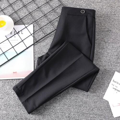 Black Suit Plus Large Size Oversize Korean Vintage Clothes WomenS High Waist Trousers Fashion Pants For Girls Streetwear Autumn