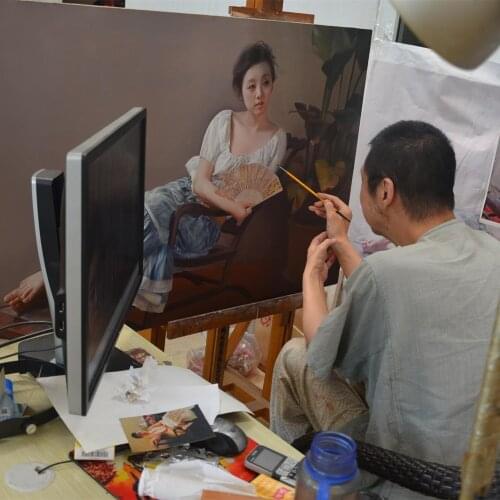 Customize service custom PHOTO PICTURE oil painting --100% hand painted on canvas size 24x36 inch