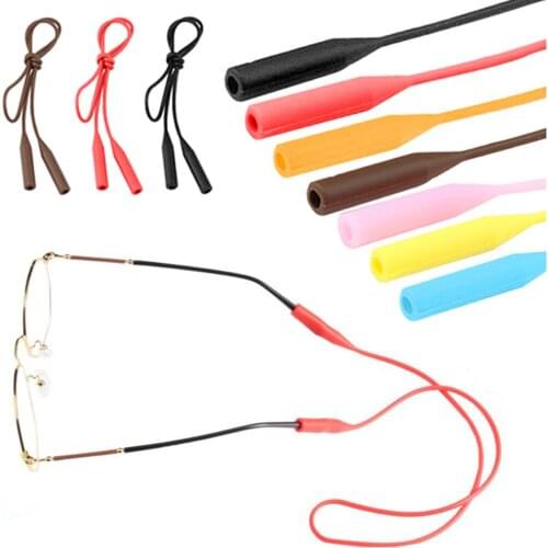 Candy Color Elastic Silicone Eyeglasses Straps Sunglasses Chain Sports Anti-Slip String Glasses Ropes Band Cord Holder