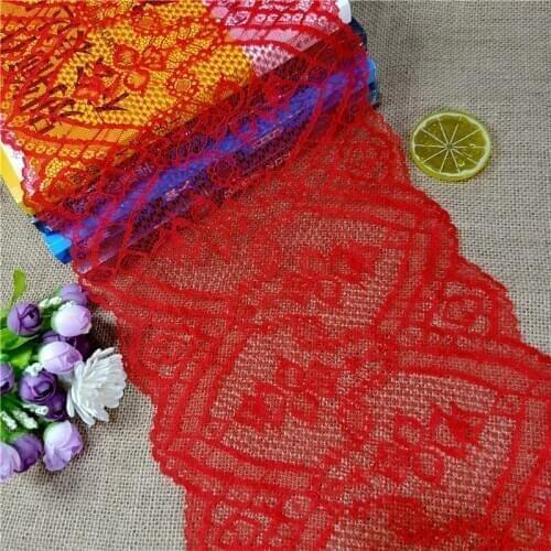 Width 23cm E3457 Nylon Spandex stretch Jacquard lace trimmings