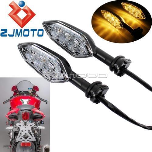 Motorcycle LED Turn Signal Lights For Yamaha MT-25 MT03 MT 07 TRACER MT-09 TRACER Amber Light Indicator Lamps Blinker Flashers