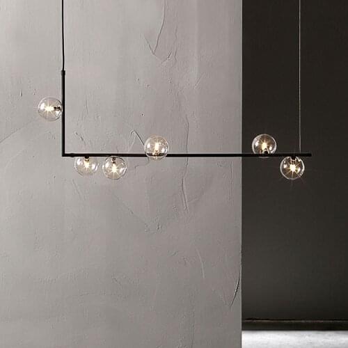 Nordic Loft Glass Pendant Lights Creative Molecule Design Pendant Lamps Dining Living Room Kitchen Bar Hanging Light Fixtures