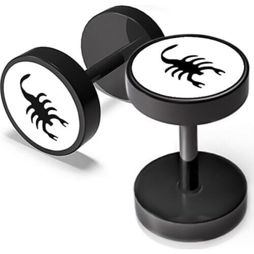 YongChang 2021 New Trend Earrring Stud Style Gothic Scorpion Design for Man 1pair