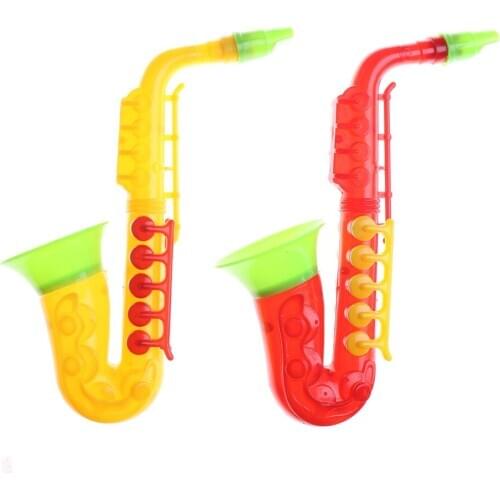 Plastic Learning Musical Saxophone Instrument Plastic Baby Kids Musical Instrument Early Education Toys 21cm