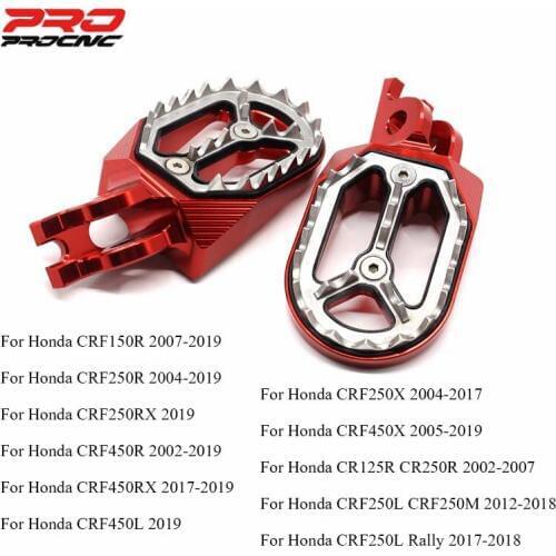 CNC Dirt Pit Bike Foot Peg Footpeg Pegdal For Honda CRF 150R 250R 450R/L 250X 450X CRF250L/M Rally CRF250RX CRF450RX CR 125R