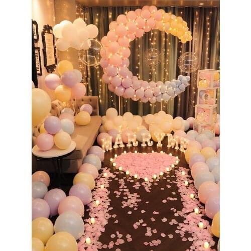 Propose to decorate creative supplies 520 Valentines Day Romantic confession scene decorate bedroom room props balloon