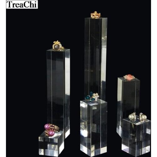 Transparent Acrylic Jewelry Display Rack Fashion Ring Earring Necklace Holder Stand with different size