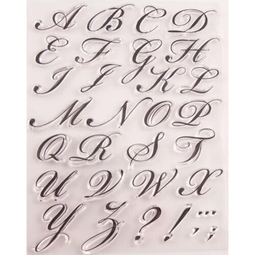 Letter CLEAR STAMPS DIY Scrapbooking Card Album Paper Craft Rubber Transparent Silicon Clear Stamp