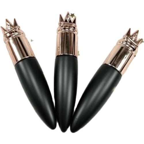 Empty Mascara Tubes Matte Black Golden Cap Silicone Brush Wand Cosmetic Packaging Mascara Container