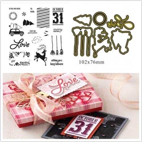 Christmas Festive Post Clear Metal Cutting Dies Handmade for DIY Photo Album Decoration Scrapbooking Embossing Template Stamp