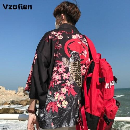 Samurai Japanese Kimono Loose Summer Beach Cardigan Harajuku Casual Kimono Streetwear Men Women Fashion Thin Robe Clothes